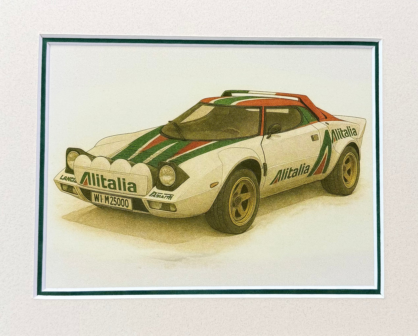 Lancia Stratos │ Art Illustration │ 3D Mount Board