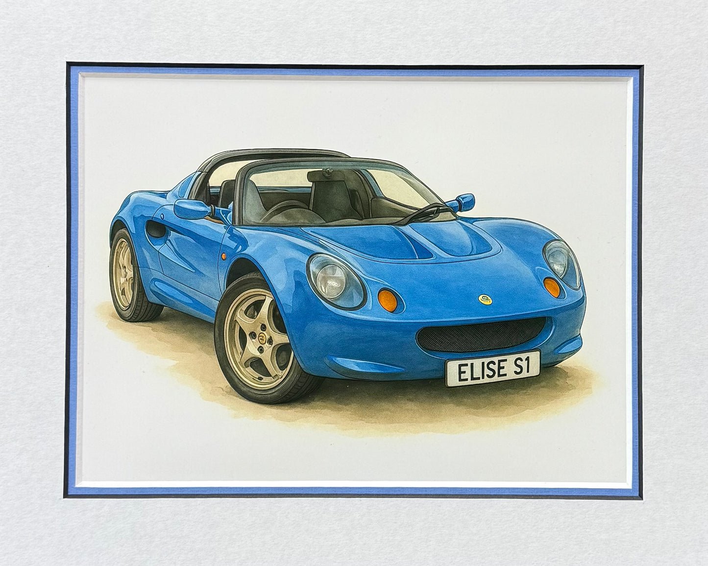 Lotus Elise β Art Illustration β 3D Mount Board