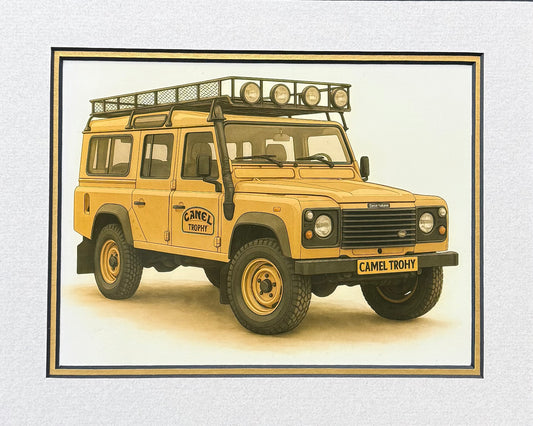 Land Rover Defender 110  β Art Illustration β 3D Mount Board