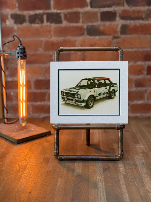 Fiat 131 Abarth Rally β Art Illustration β 3D Mount Board