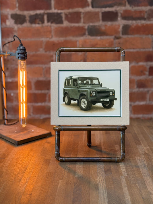 Land Rover Defender  │ Art Illustration │ 3D Mount Board