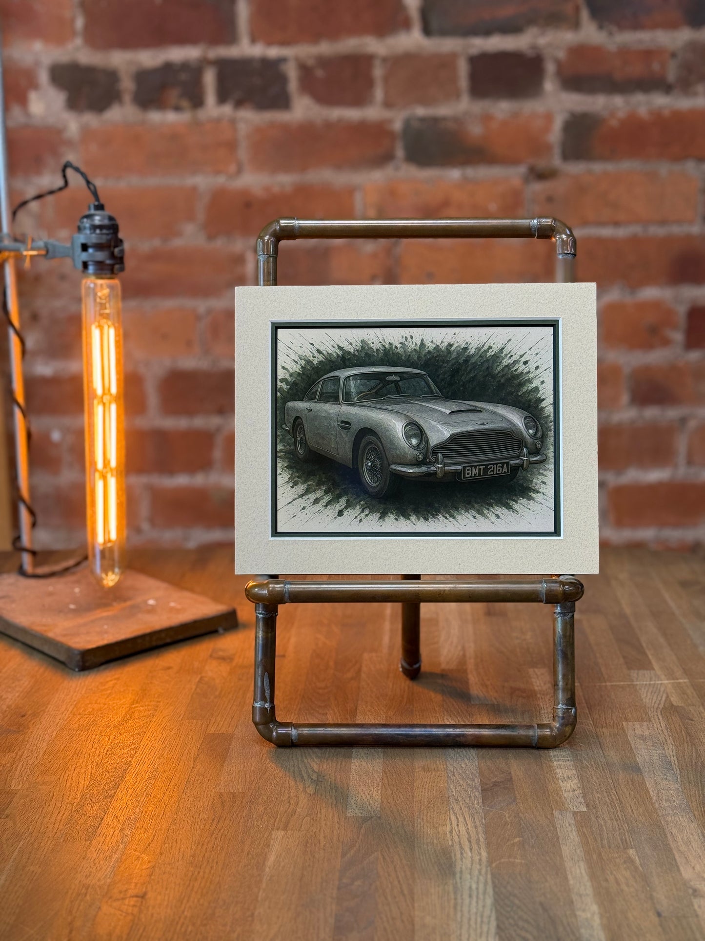 Aston Martin DB5 │ Art Illustration │ 3D Mount Board