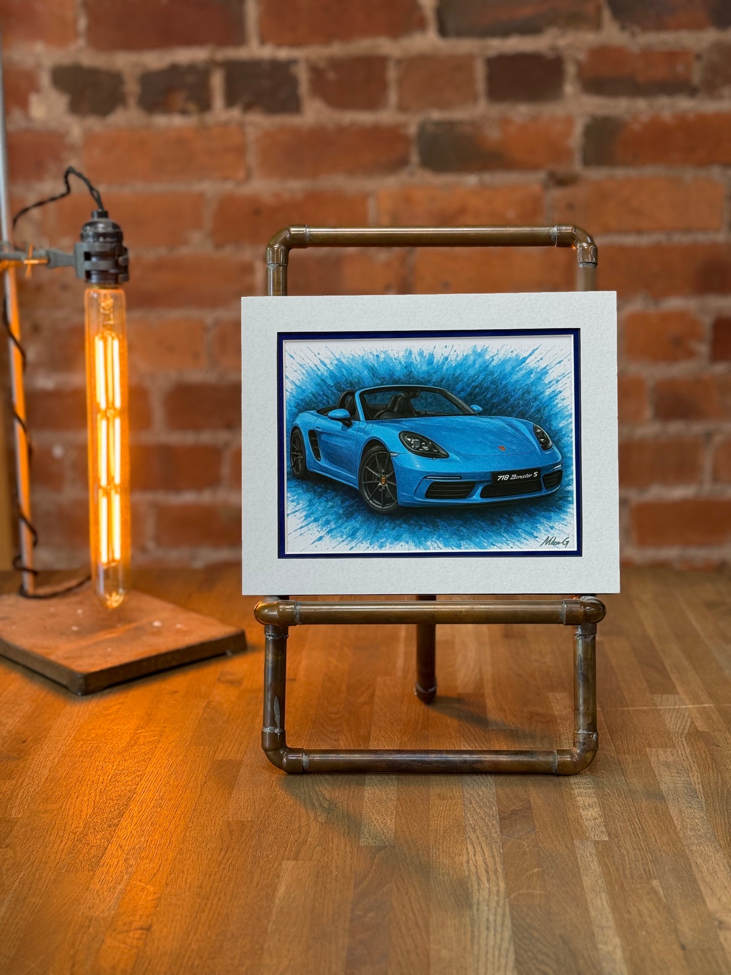 718 Boxster S │ Art Illustration │ 3D Mount Board