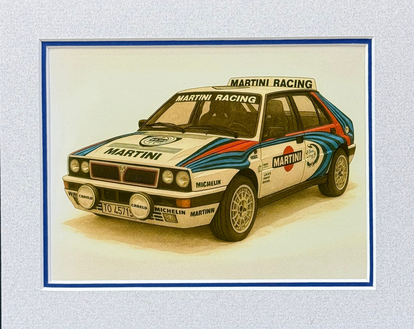 Lancia Delta │ Art Illustration │ 3D Mount Board