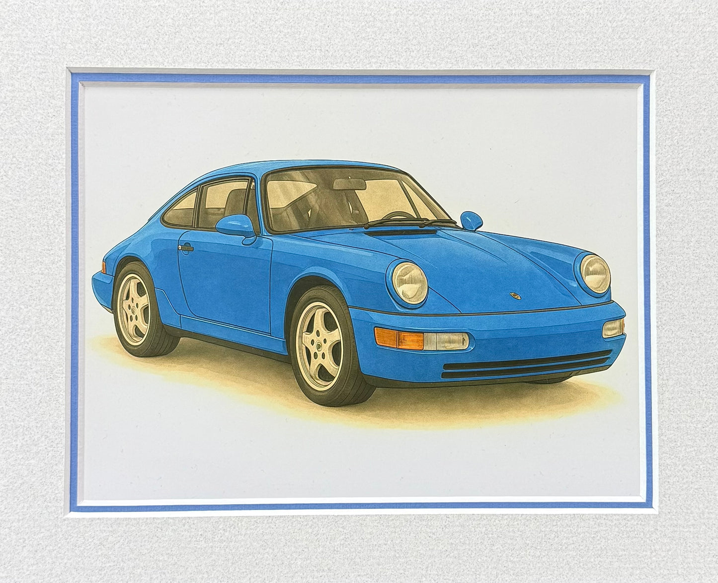 911 964 Porsche │ Art Illustration │ 3D Mount Board