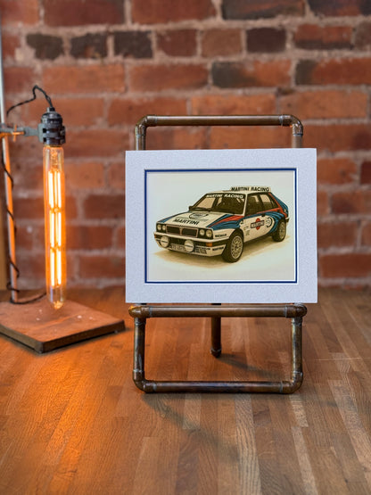 Lancia Delta │ Art Illustration │ 3D Mount Board