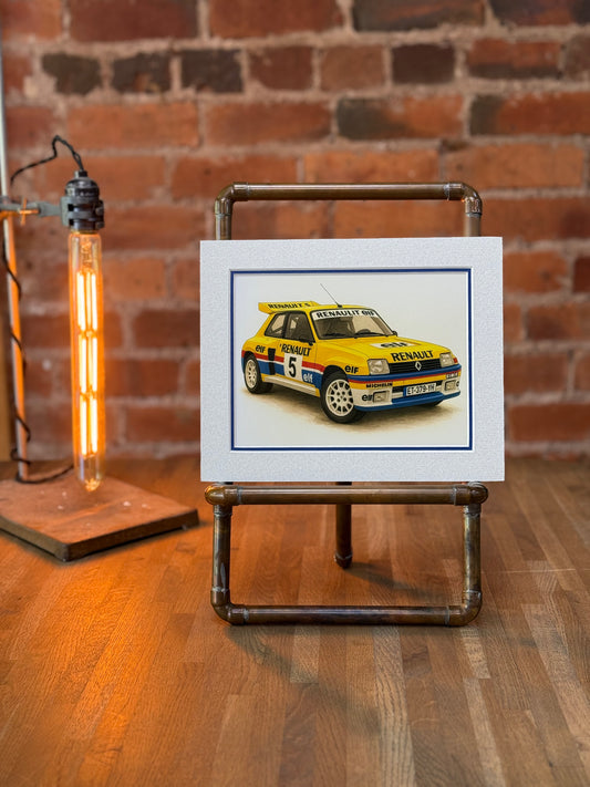 Renault 5 Turbo │ Art Illustration │ 3D Mount Board