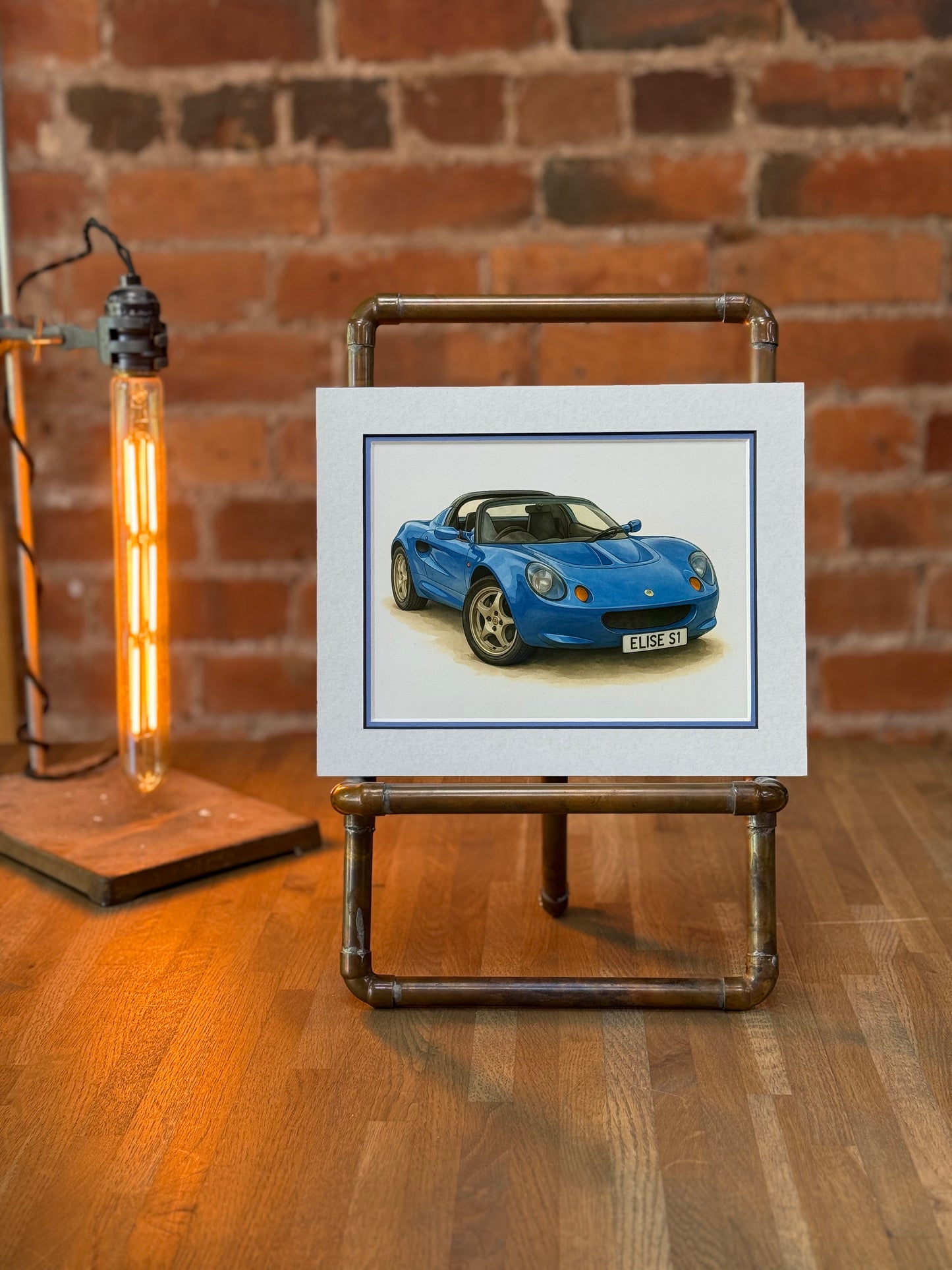 Lotus Elise │ Art Illustration │ 3D Mount Board