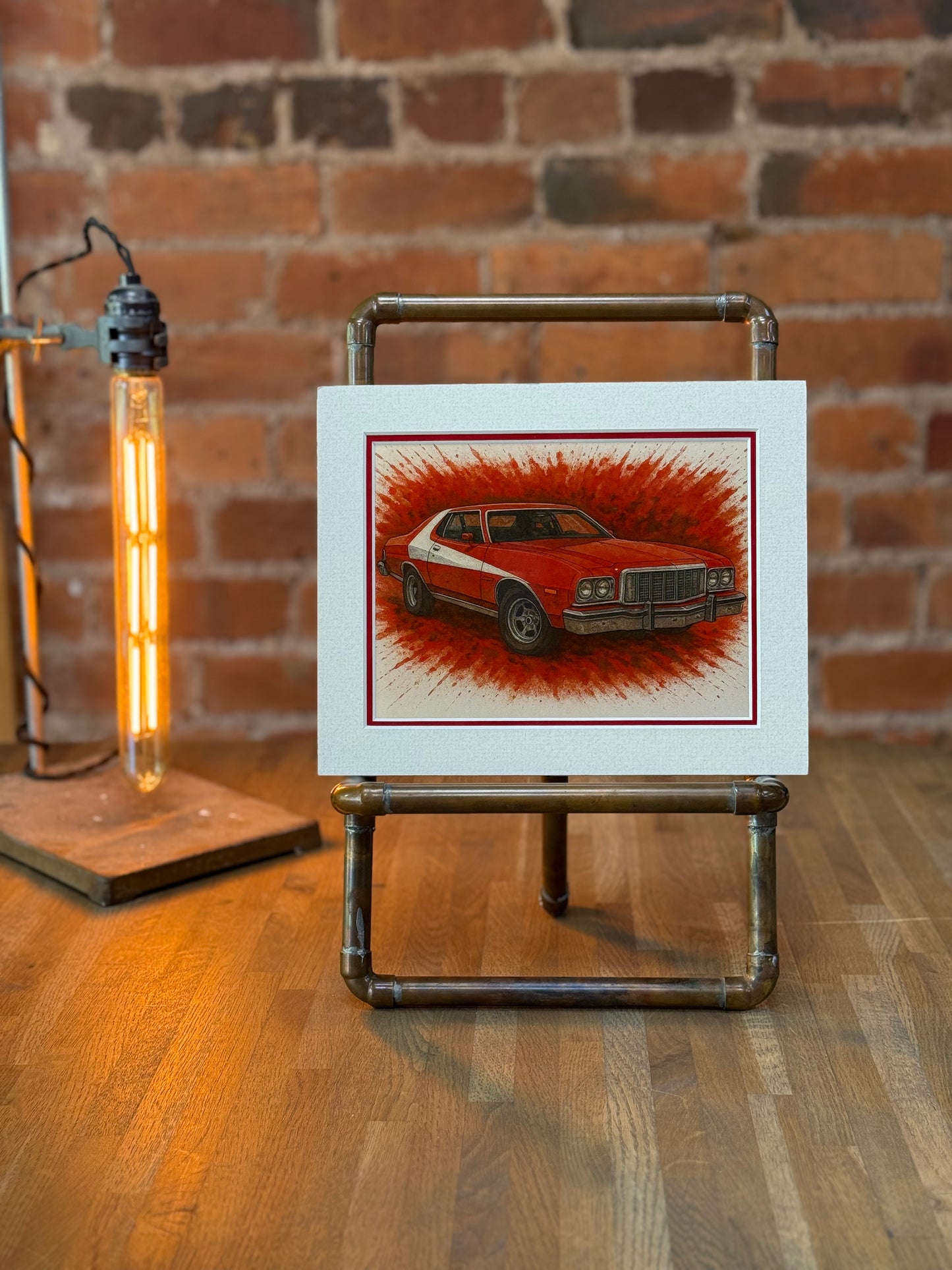 Ford Gran Torino │ Art Illustration │ 3D Mount Board