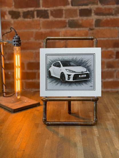Toyota GR Yaris │ Art Illustration │ 3D Mount Board