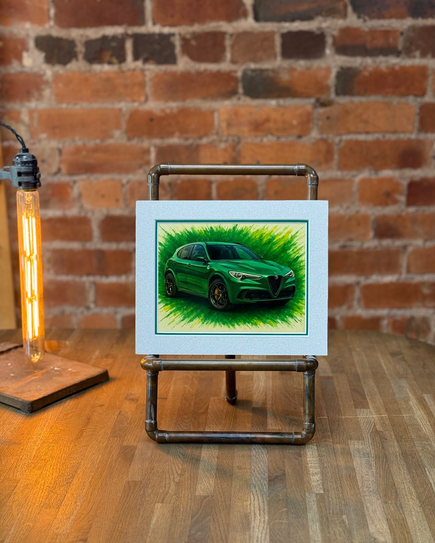 Stelvio Quadrifoglio │ Art Illustration │ 3D Mount Board