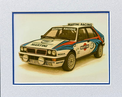 Lancia Delta │ Art Illustration │ 3D Mount Board